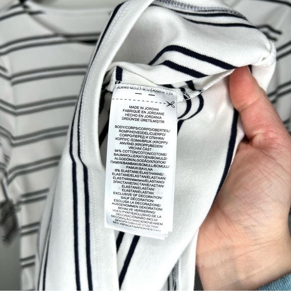 Lauren Ralph Lauren Boatneck Short Sleeve Stripe Cotton T-Shirt Size Extra Large - Picture 7 of 15